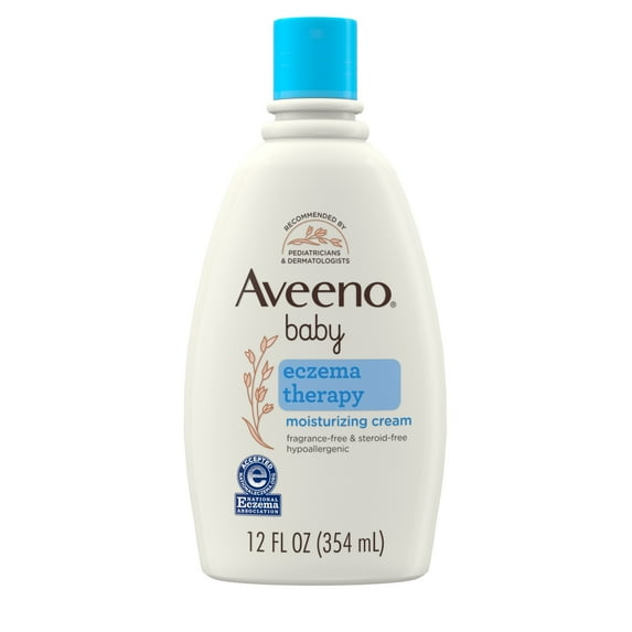 Aveeno Baby Eczema Therapy Moisturizing Body Lotion Cream with Oatmeal, 12 fl oz