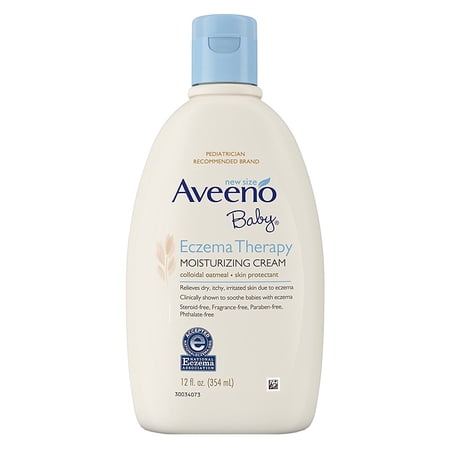 Aveeno Baby Eczema Therapy Moisturizing Cream 12oz (Pack of 3)