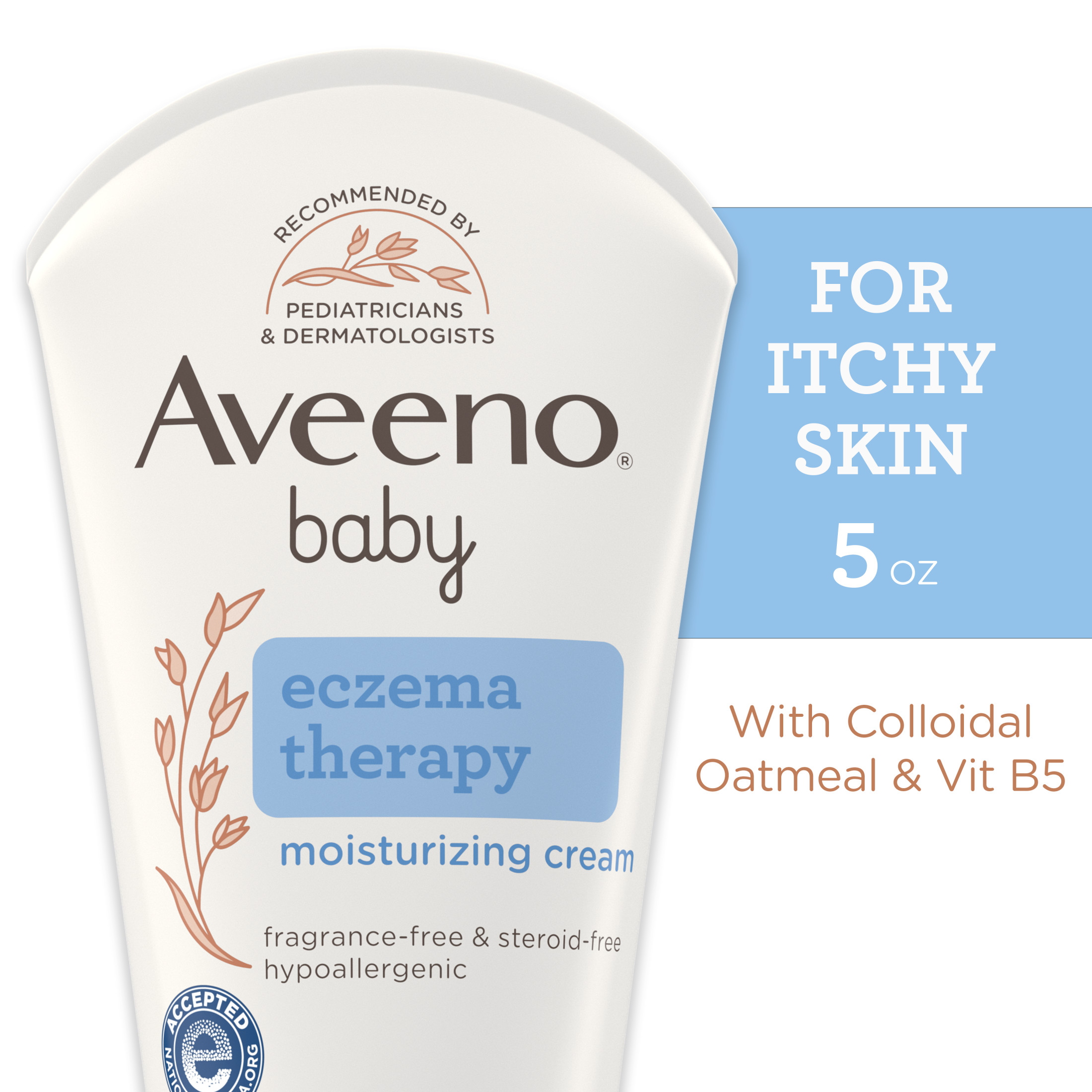 Aveeno Baby Eczema Therapy Moisturizing Cream Body Lotion with Oatmeal, 5 oz - image 1 of 9