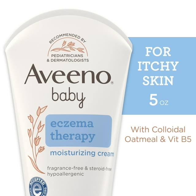 Aveeno Baby Eczema Therapy Moisturizing Cream Body Lotion with Oatmeal, 5 oz