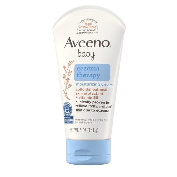 Aveeno Baby Eczema Therapy Moisturizing Cream Body Lotion with Oatmeal, 5 oz
