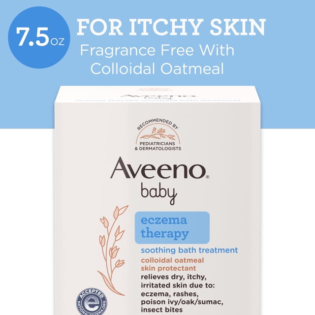 Aveeno Baby Eczema Therapy Soothing Baby Bath Treatment, 5 Count