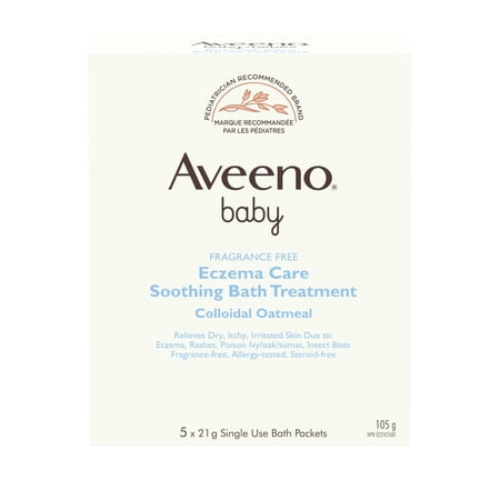 Aveeno Baby Eczema Therapy Soothing Bath Treatment, Oatmeal, 5 Count