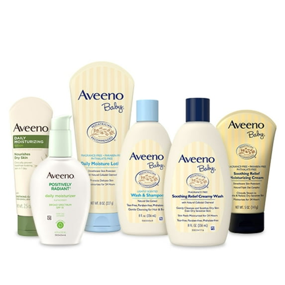 Aveeno Baby Essential Baby & Mommy Skincare Gift Set, 7 items