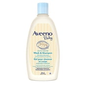 Aveeno Baby Nourishing Tear-Free Gentle Wash & Daily Shampoo with Natural Oat Extract, Lightly Scented, 18 fl oz