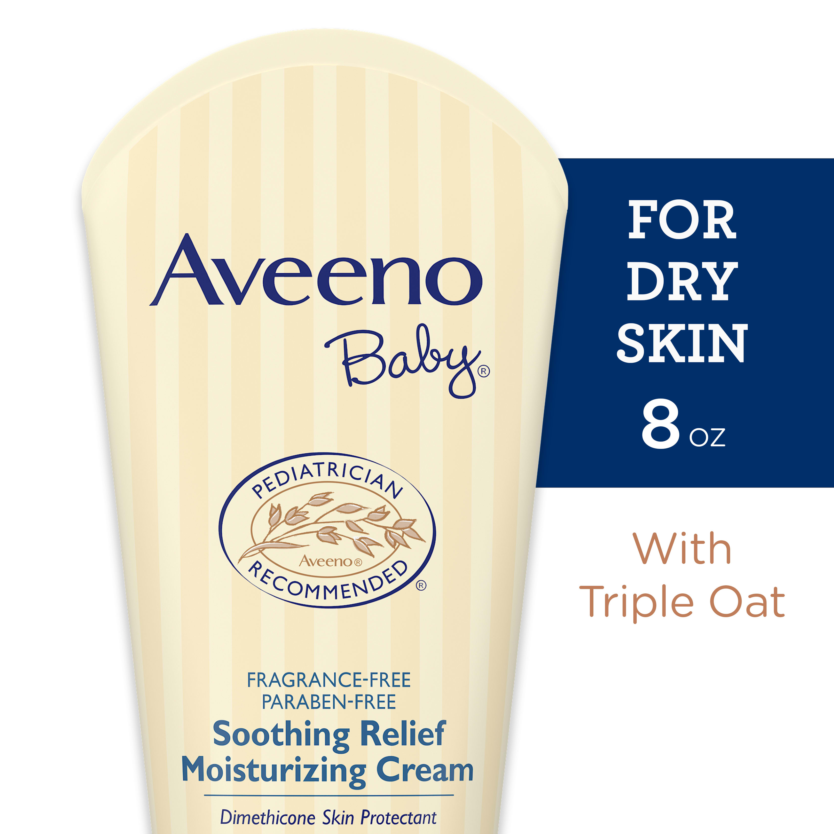 Aveeno Baby Soothing Relief Moisturizing Cream, Oat Complex, 8 oz - image 1 of 14