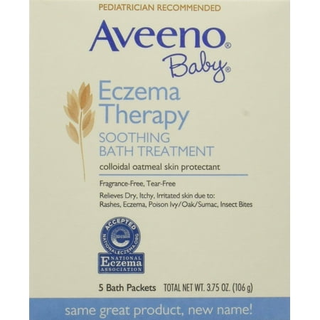 Aveeno Baby Wash Packet Soothing Bath Treatment 3.75Oz X 5Ct, 6-Pack