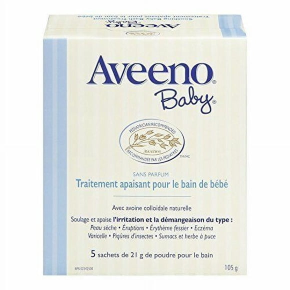Aveeno Baby Wash Packet Soothing Bath Treatment 3.75Oz X 5Ct, 9-Pack