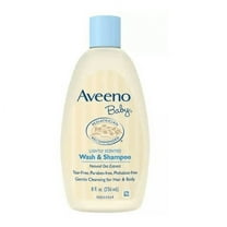 Aveeno Baby Wash & Shampoo Natural Oat Extract Lighty Scented, 8 oz, 2 Pack