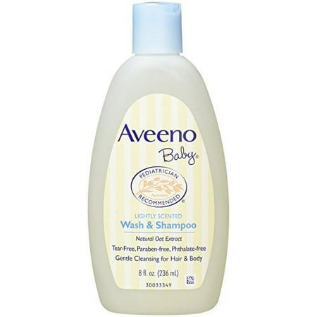 Aveeno Baby Wash & Shampoo Natural Oat Extract, Slight Clean Fragrant, 8 oz