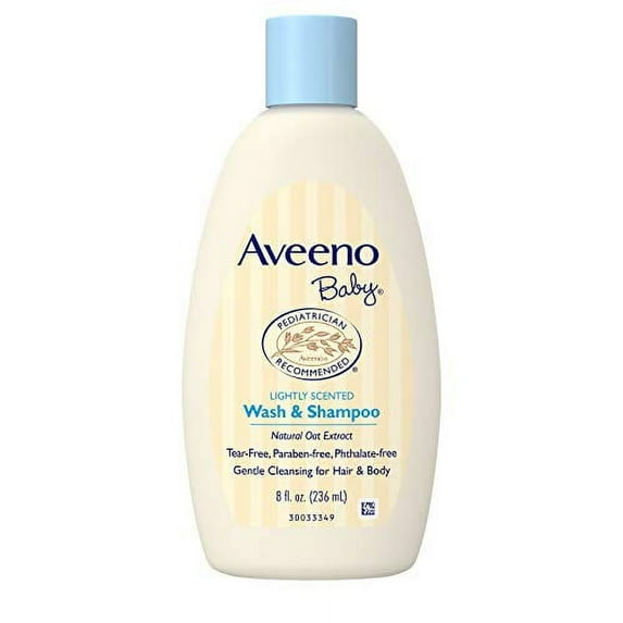 Aveeno Baby Wash & Shampoo Natural Oat Extract, Slight Clean Fragrant, 8 oz