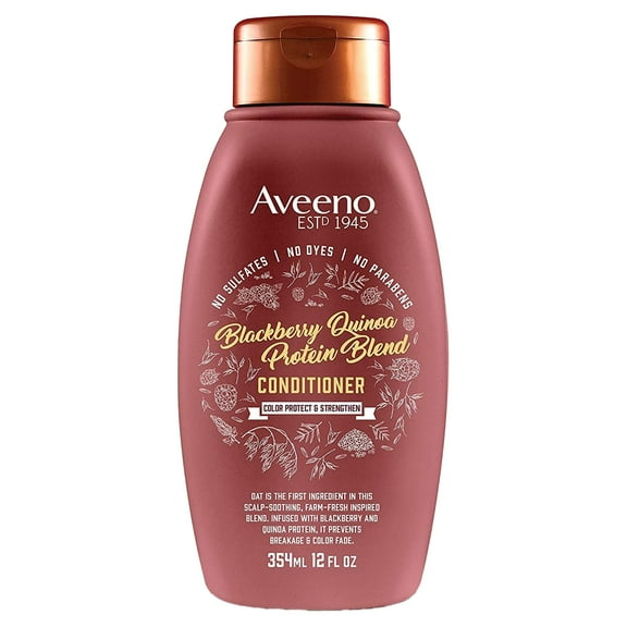 Aveeno Blackberry Quinoa Protein Blend Color Protect And Strength Conditioner, 12 fl oz