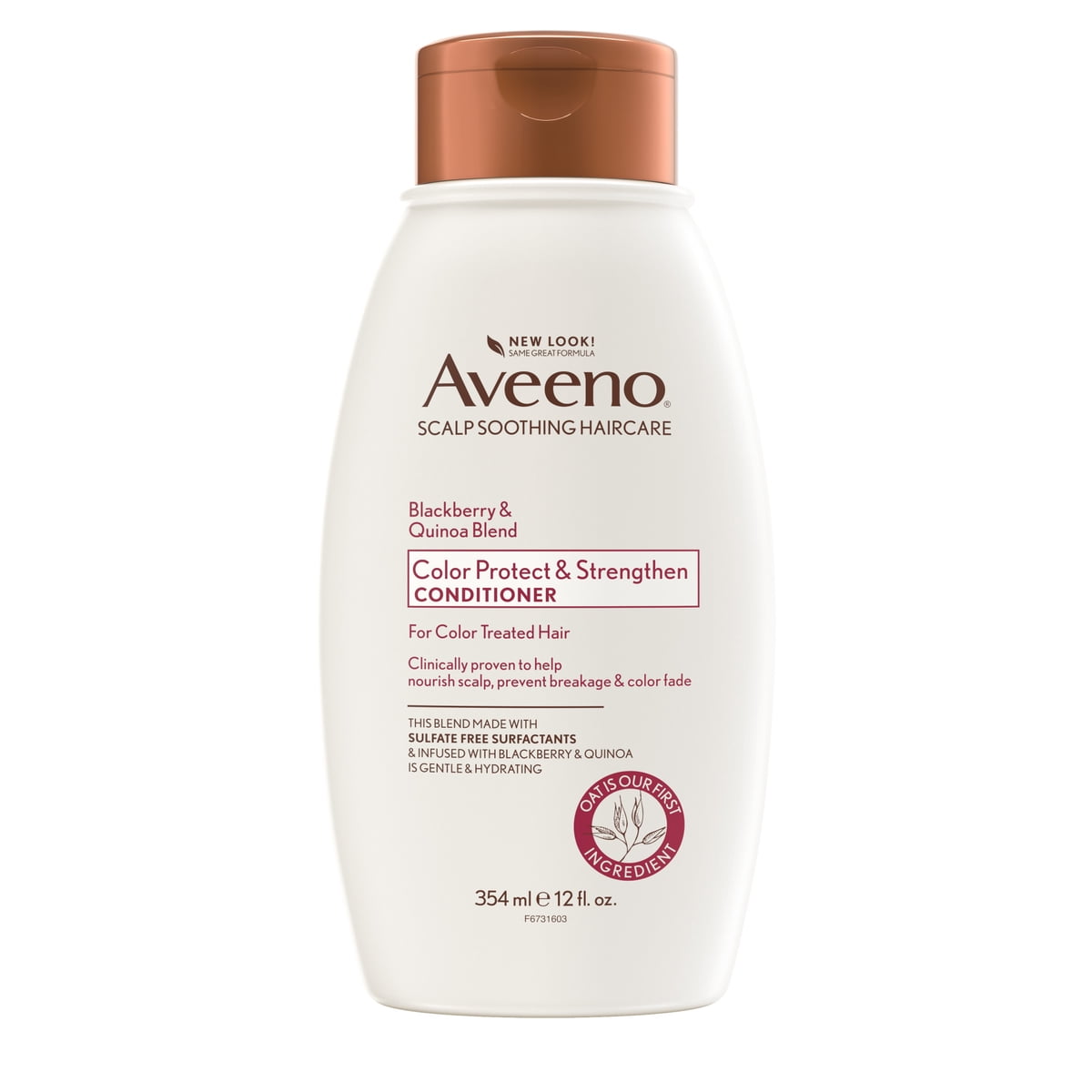 Aveeno Scalp Soothing Blackberry & Quinoa Blend Color Protect & Strengthen Conditioner 12 fl oz product package