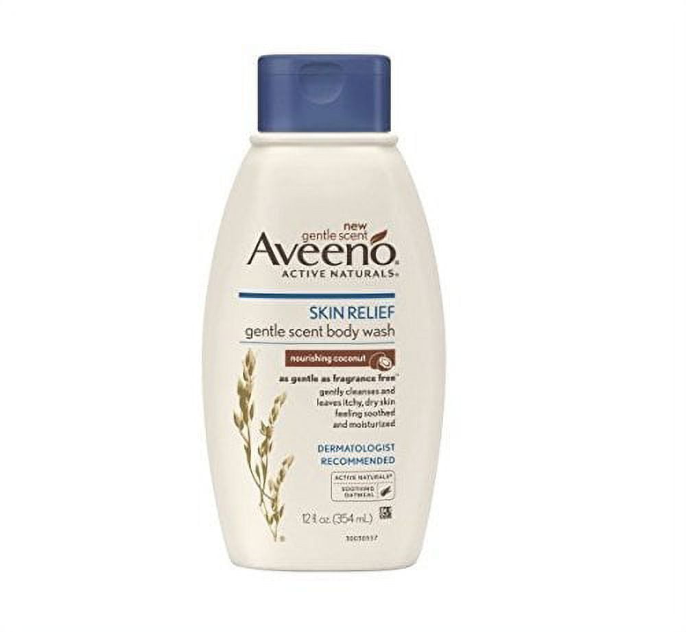 Aveeno Body Wash Skin Relief Nourishing Coconut 12 Ounce 354ml 2 Pack