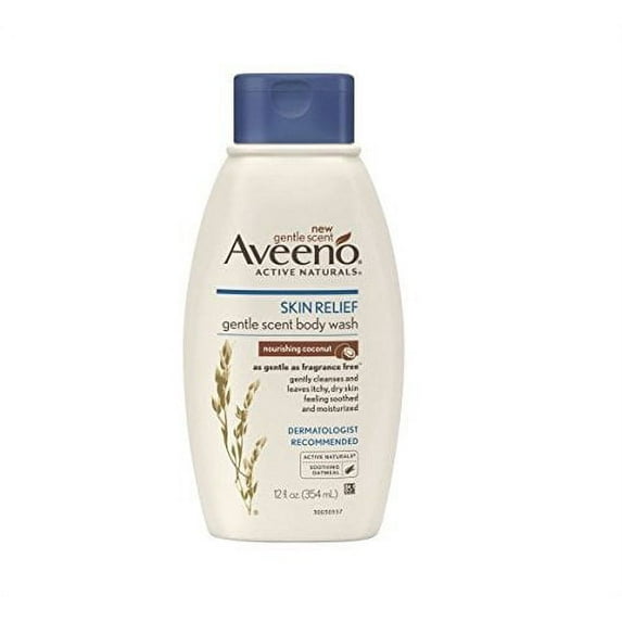 Aveeno Body Wash Skin Relief Nourishing Coconut 12 Ounce 354ml 2 Pack