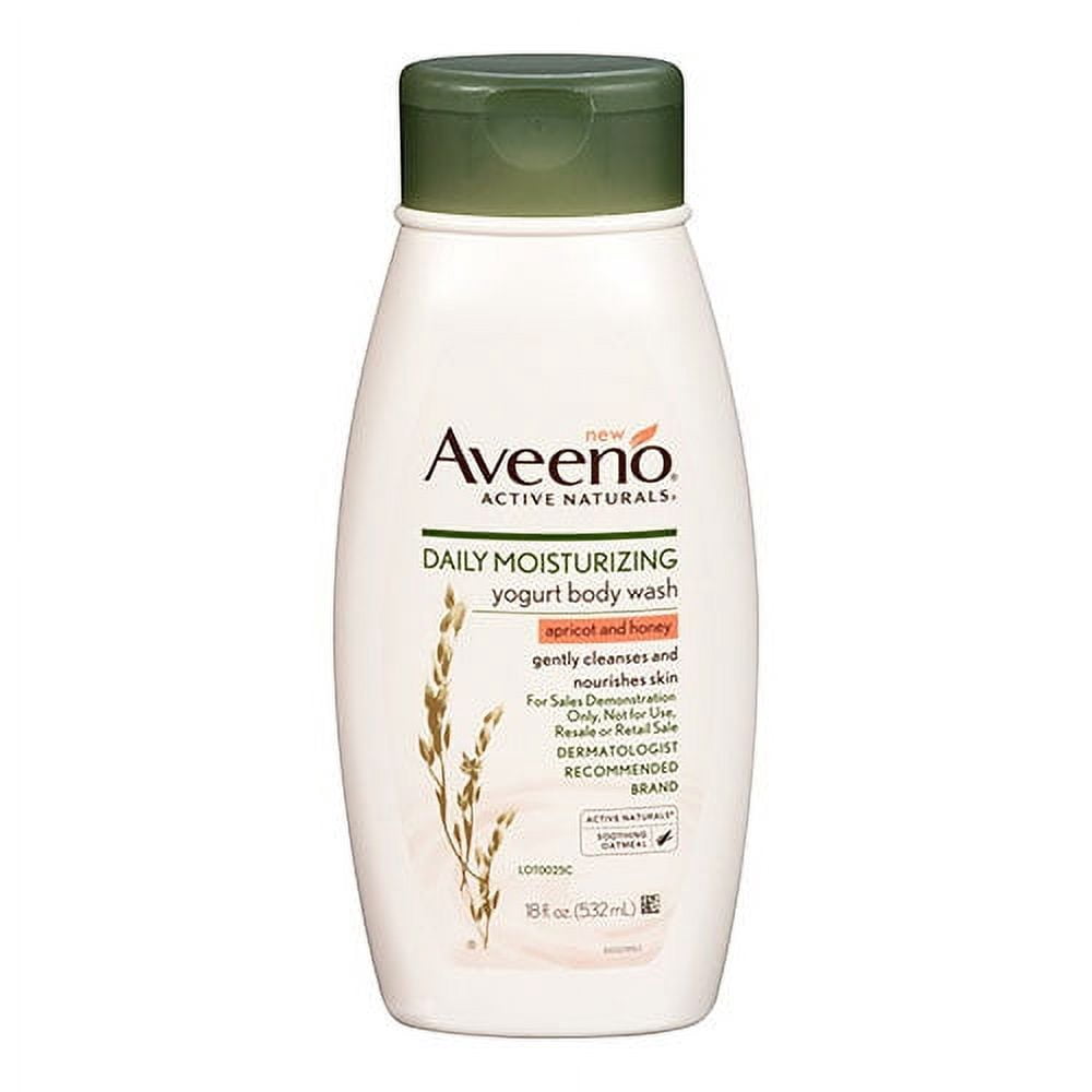 Aveeno Body Wash Yogurt Apricot & Honey, 18 Oz, 2 Pack