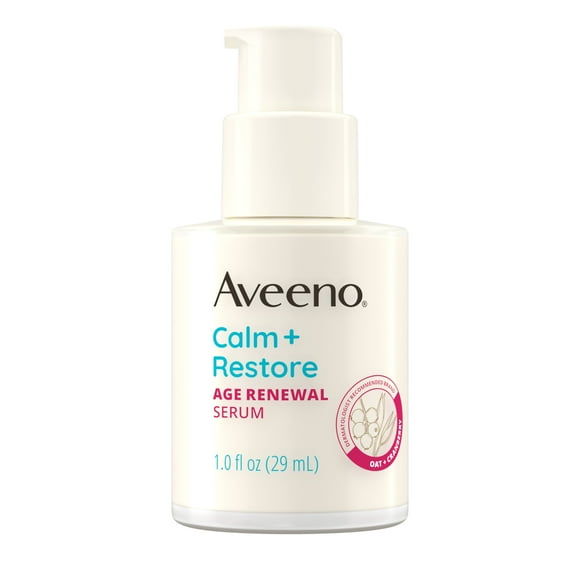 Aveeno Calm + Restore Age Renewal Anti Aging Face Serum, 1.0 fl. oz