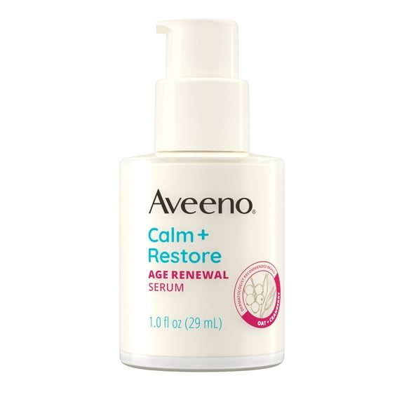 Aveeno Calm + Restore Age Renewal Anti Aging Face Serum, 1.0 fl. oz