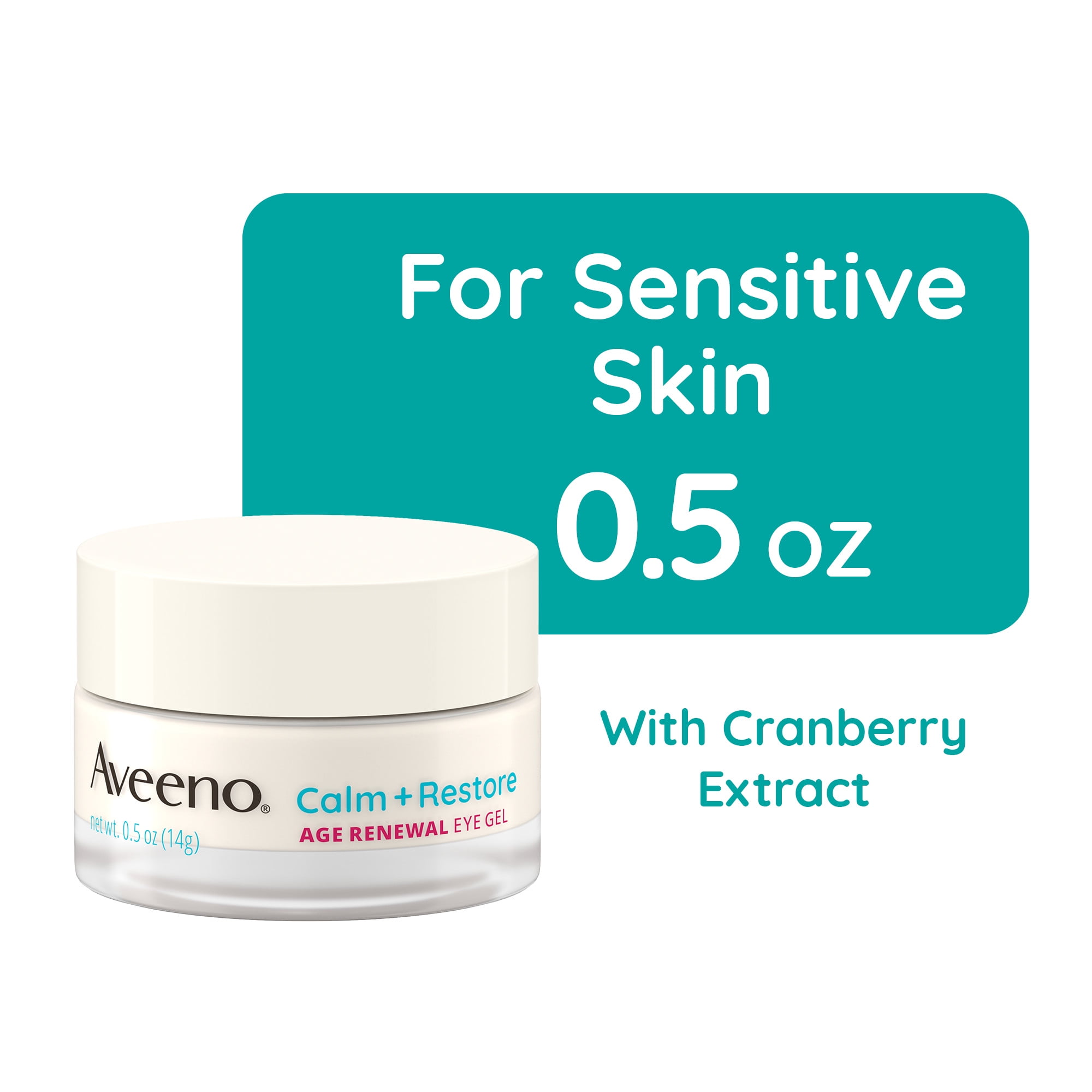 Aveeno Calm Restore Age Renewal Under Eye Gel, 0.5 oz Visibly