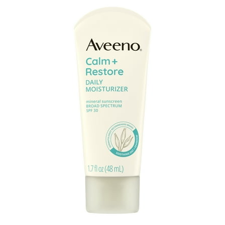 Aveeno Calm + Restore Daily Moisturizer Mineral Sunscreen, 1.7 fl. oz