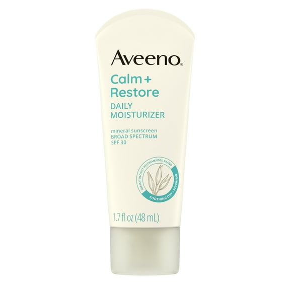 Aveeno Calm + Restore Daily Moisturizer Mineral Sunscreen, 1.7 fl. oz