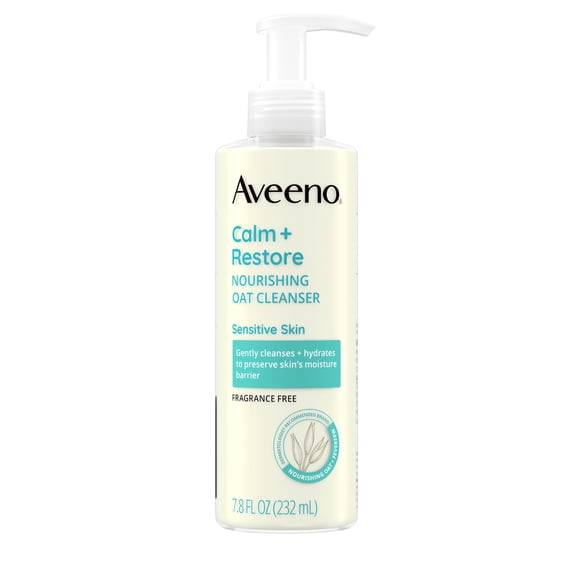 Aveeno Calm + Restore Gentle Nourishing Oat Face Cleanser, 7.8 fl. oz