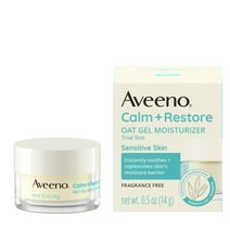 Aveeno Calm + Restore Oat Gel Face Moisturizer, Sensitive Skin, 0.5 oz
