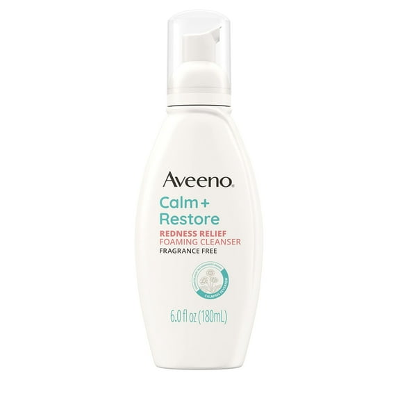 Aveeno Calm + Restore Redness Relief Foaming Cleanser (Pack of 4)