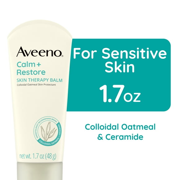 Aveeno Calm + Restore Skin Therapy Balm for Sensitive Skin, Face Moisturizer, 1.7 oz