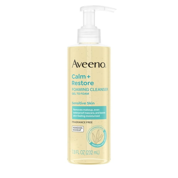 Aveeno Calm + Restore Gentle Foaming Cleanser for Sensitive Skin