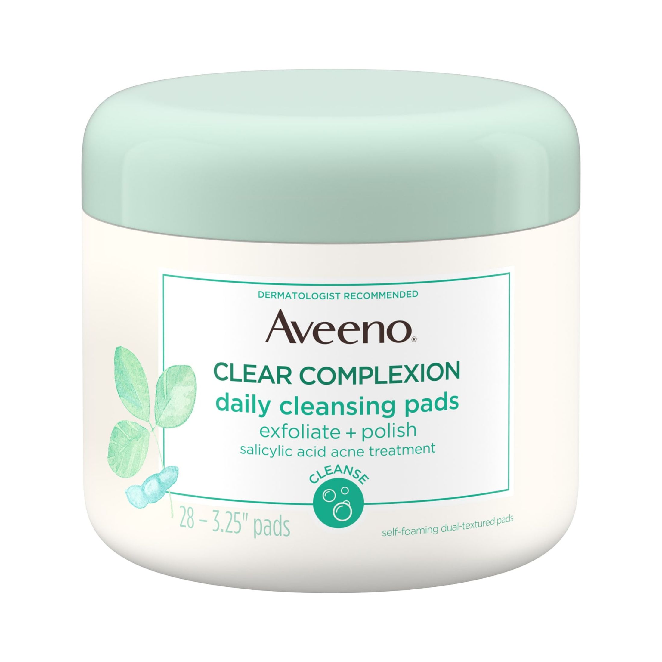 Aveeno Clear Complexion Acne Cleansing Pads, Salicylic Acid, 28 ct - image 1 of 8