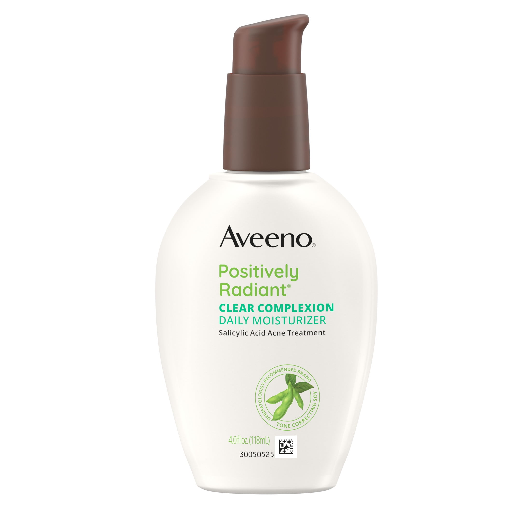 Aveeno Clear Complexion Acne Fighting Daily Facial Moisturizer with Soy Salicylic Acid Brightening Gentle 4 fl oz Walmart