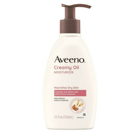 Aveeno Creamy Moisturizing Body Oil, Softens & Smoothens Skin, 12oz, 6-Pack