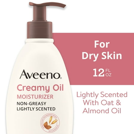Aveeno Creamy Oil Body Moisturizer for Dry Skin, Non-Greasy, 12 fl. oz
