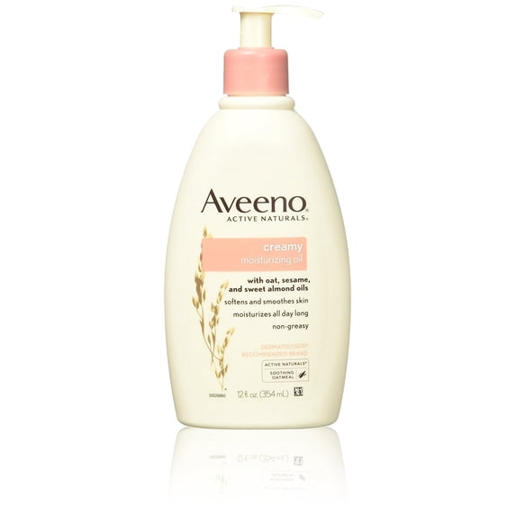 Aveeno Creamy Oil Body Moisturizer for Dry Skin, Non-Greasy, 12 fl. oz