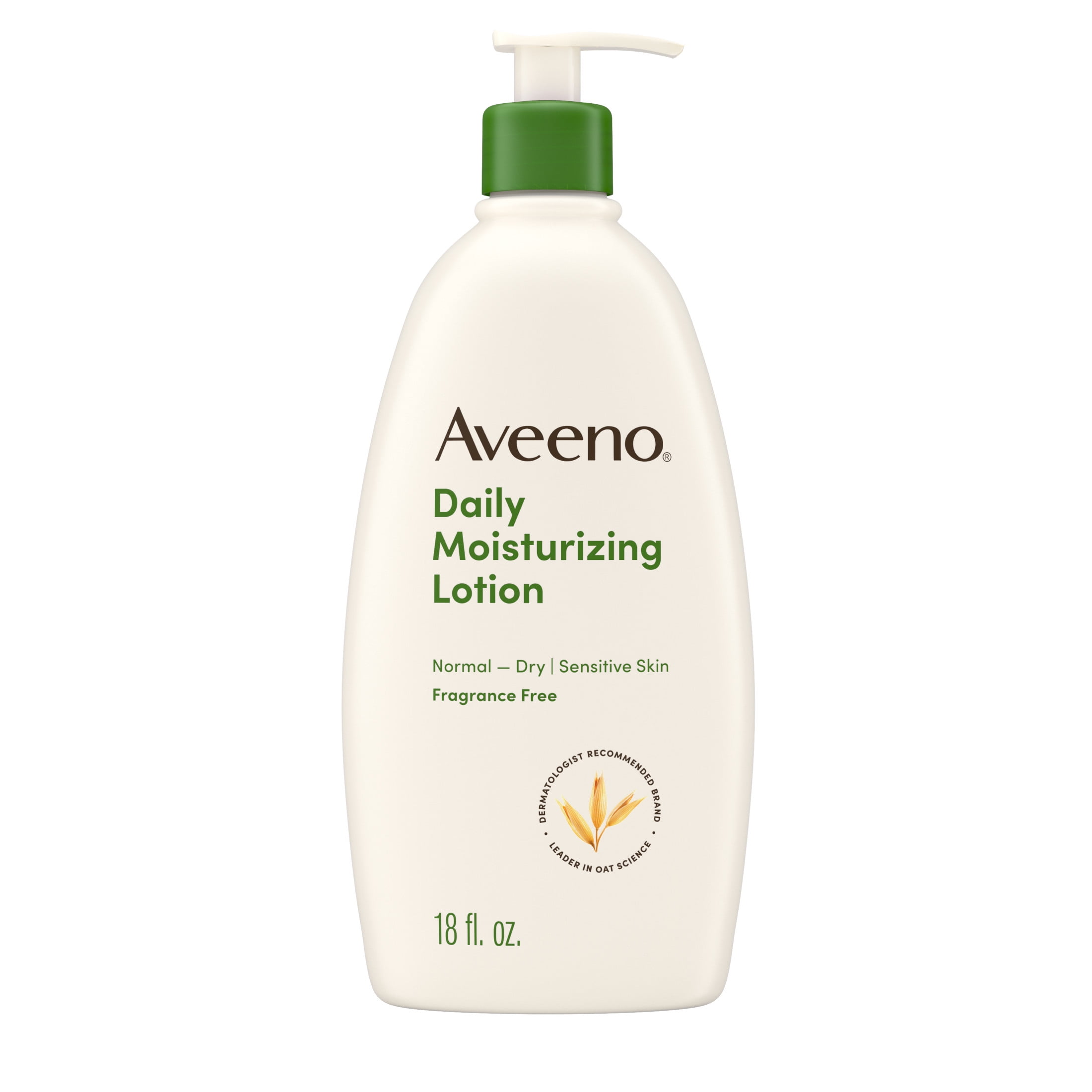 Aveeno Daily Moisturizing Body Lotion and Facial Moisturizer for Face, Body and Dry Skin, 18 oz