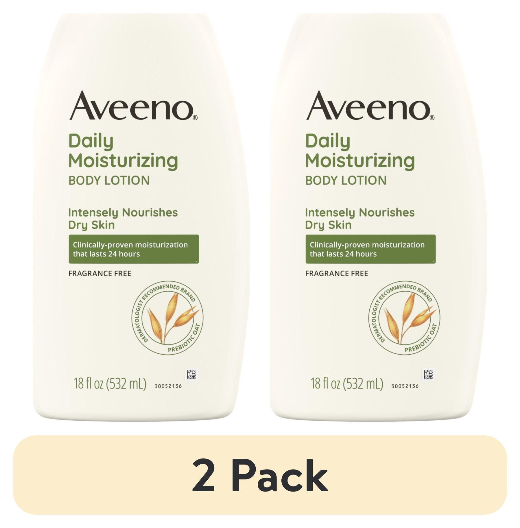 2 pack Aveeno Daily Moisturizing Body Lotion and Facial Moisturizer for Face Body and Dry Skin 18 oz Walmart