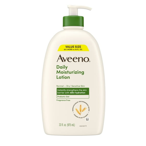 Aveeno Daily Moisturizing Body Lotion with Oat for Dry Skin, 33 fl. oz