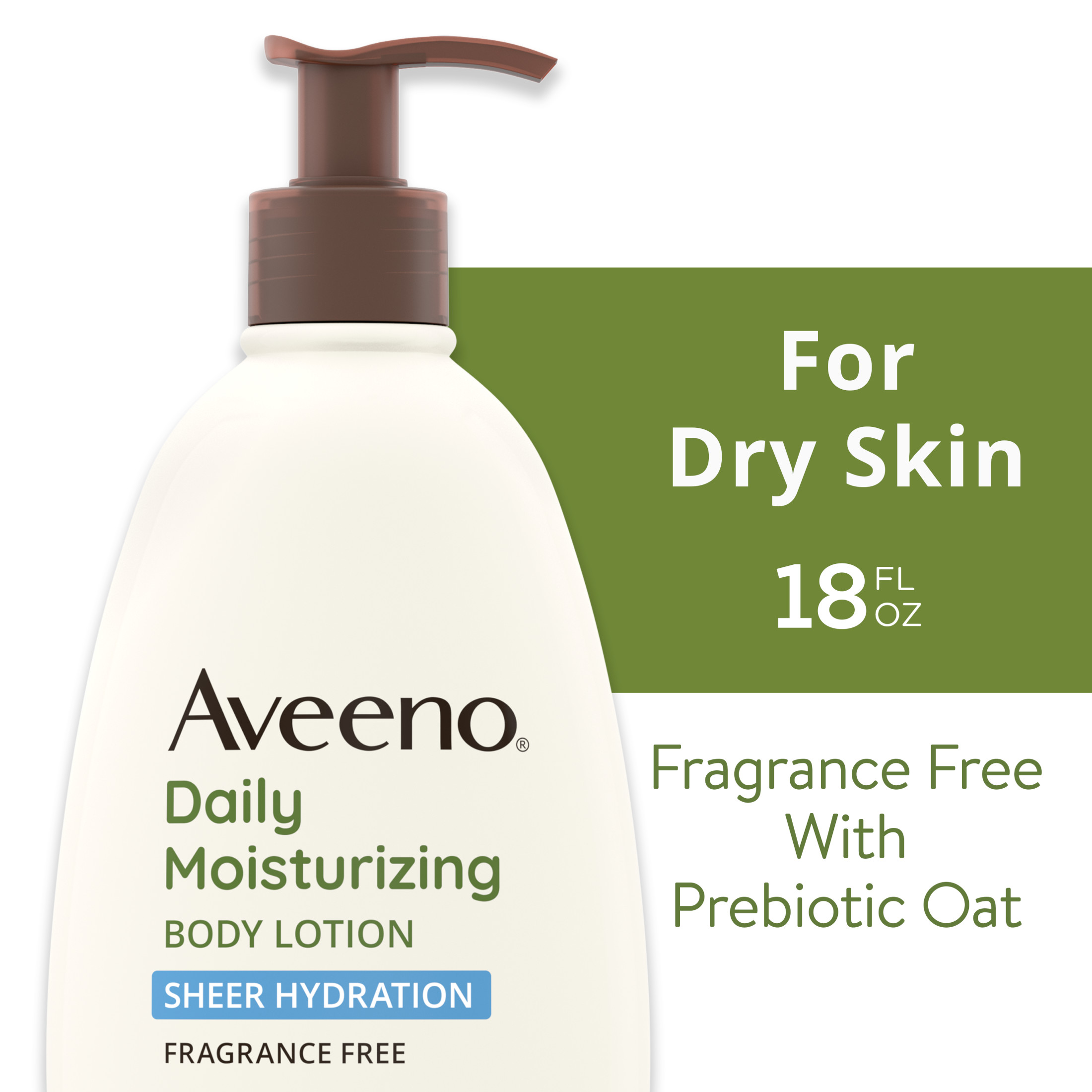Aveeno Daily Moisturizing Body Lotion with Oat for Dry Skin, 18 fl oz - image 1 of 11