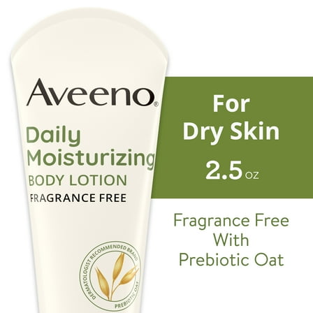 Aveeno Daily Moisturizing Body Lotion with Oat for Dry Skin, 2.5 fl oz