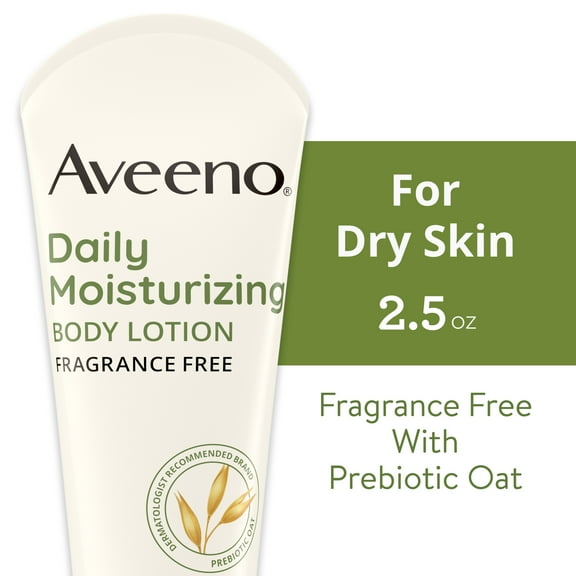 Aveeno Daily Moisturizing Body Lotion with Oat for Dry Skin, 2.5 fl oz