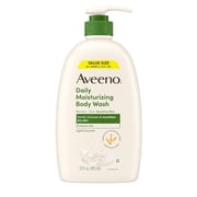 Aveeno Daily Moisturizing Body Wash, Body Wash For Dry Skin With Soothing Oat, Creamy Shower Cleanser, Gentle, Soap-Free And Dye-Free, Lightly Scented Body Wash, 33 Fl Oz
