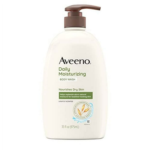 Aveeno Daily Moisturizing Body Wash with Soothing Oat Creamy Shower Gel (Soap Free and Dye Free/Light Fragrance), 33 Fl Oz 33 Fl Oz (Pack of 1)