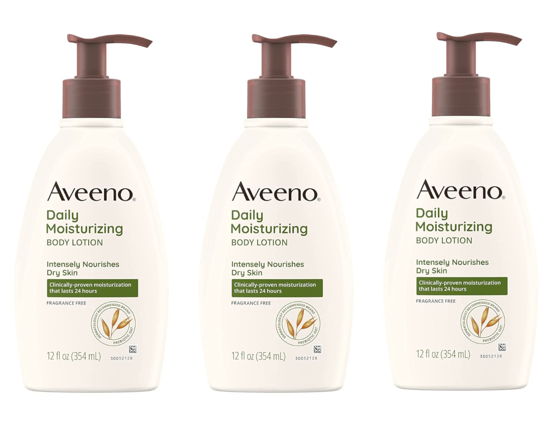 Aveeno Daily Moisturizing Lotion 12 Ounce Pump (354Ml) (3 Pack