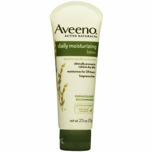 Aveeno Daily Moisturizing Lotion With Oat For Dry Skin, 2.5 oz, 2-Pack