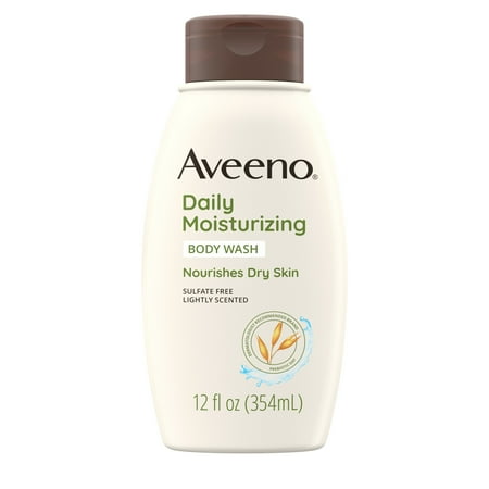 Aveeno Daily Moisturizing Body Wash, Prebiotic Oat, Dry Skin, 12 fl oz