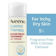 Aveeno Eczema Therapy Rescue Relief Treatment Body Gel Cream, Steriod Free Lotion, Fragrance Free, 5 oz