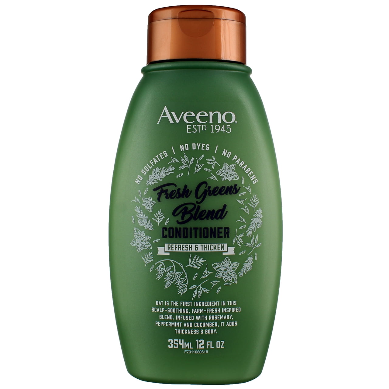 Aveeno Fresh Greens Blend Conditioner for Volume, Thickness and Refresh, 12 oz (Pack of 6)