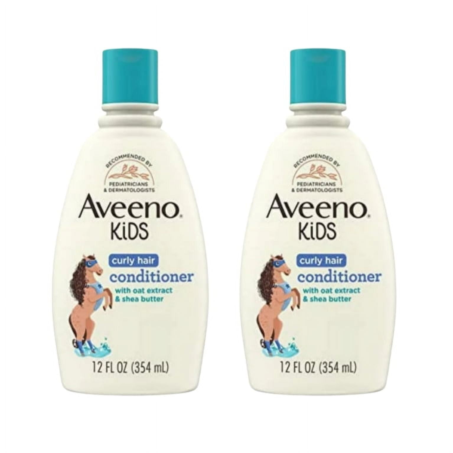 Aveeno Kids Curly Hair Conditioner, Tear Free Curl Hair Products, 12 fl oz (2 pack)
