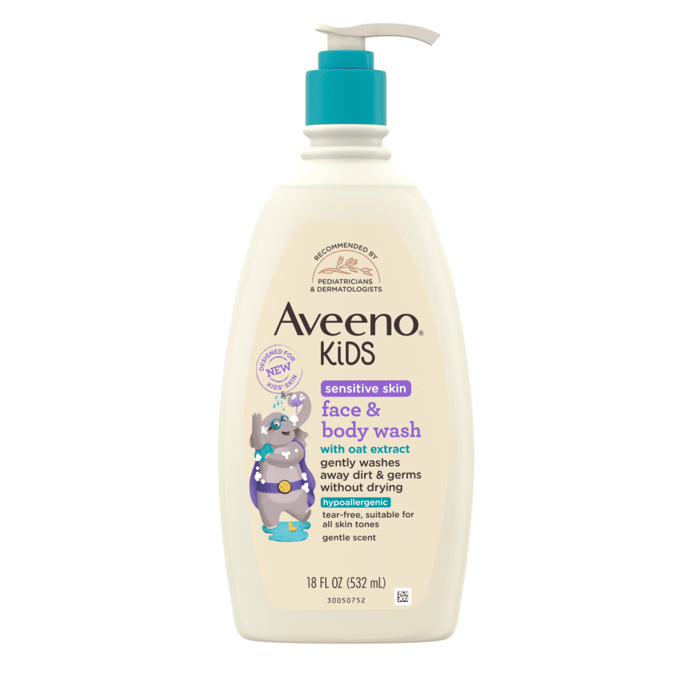 Aveeno Kids Face and Body Gel Cream Lotion for Sensitive Skin, 8 oz